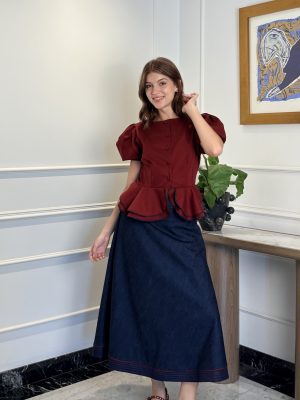 Falda Veta Burgundy